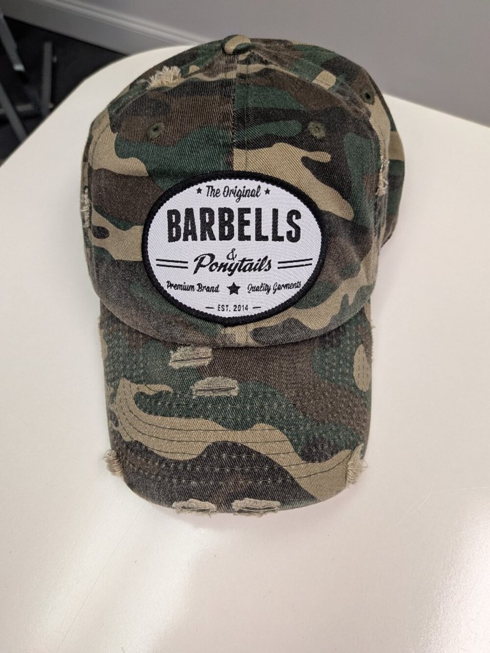 Barbells And Ponytails  Camo"OG LOGO" Classic Baseball Hat NEW